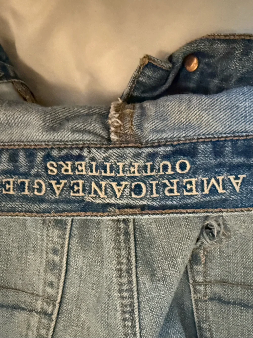 American Eagle Outfitters Distressed Light Blue Denim Cutoff Shorts